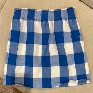 J. Crew Blue and White Mini Smocked Skirt for Casual Wear